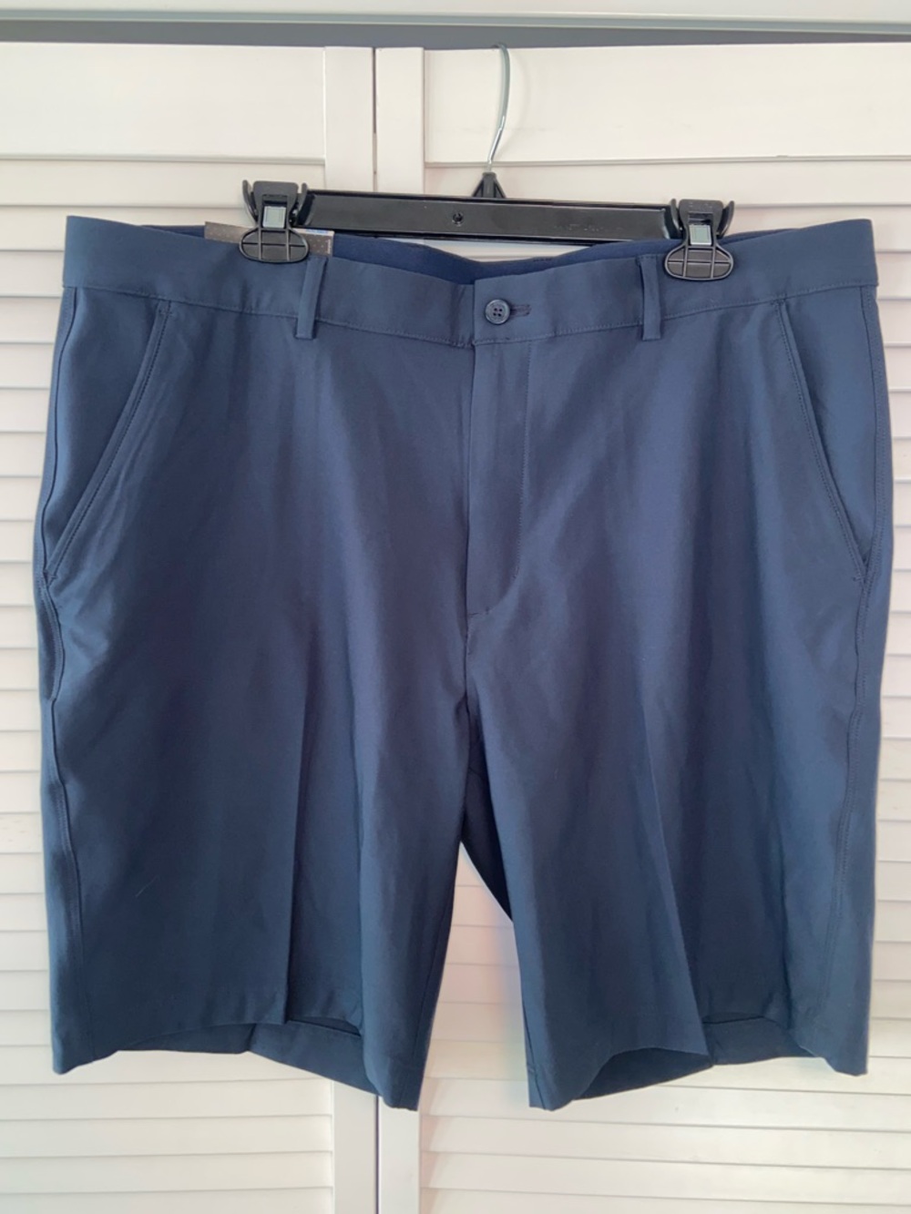 Greg Norman Navy Flat-Front Performance Golf Shorts Mens 38